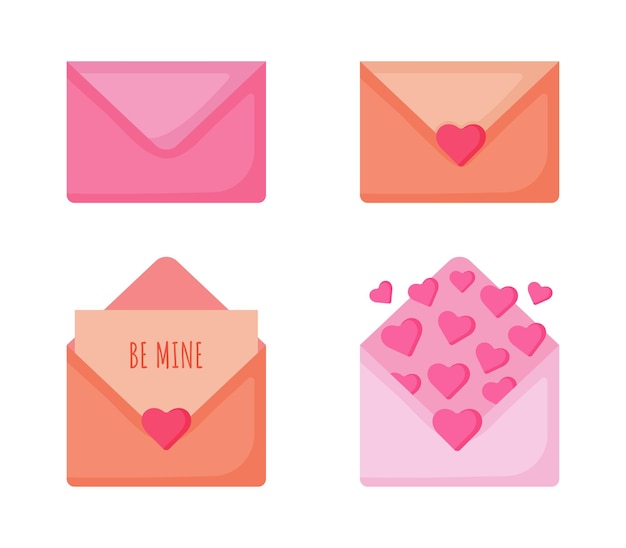 Conjunto de cartas de amor