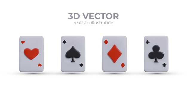 Conjunto de cartas de diferentes colores en posición vertical
