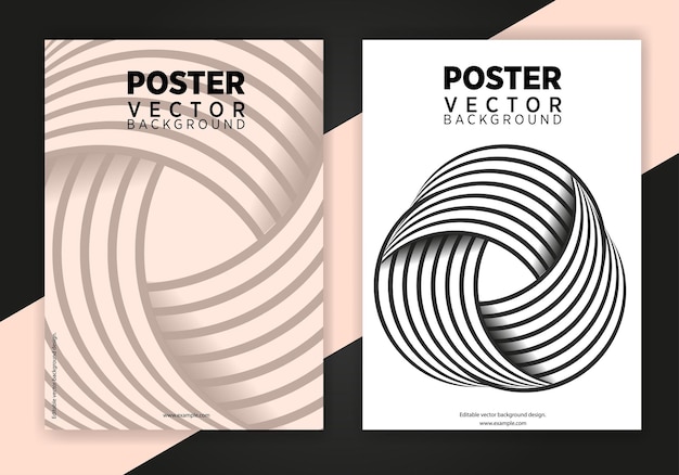 Conjunto de carteles de arte abstracto de moda. Plantillas de portada vectorial con ondas abstractas, formas geométricas