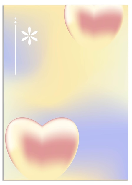 Conjunto de carteles con diseño de fondo holo de gradiente lindo