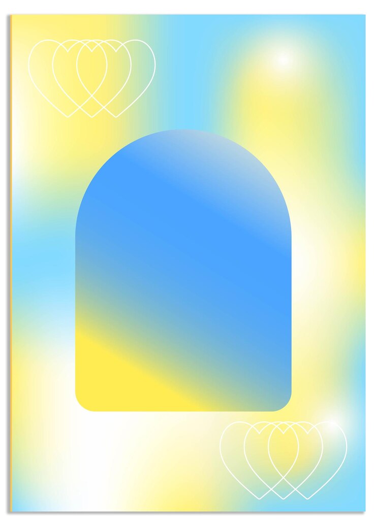 Vector conjunto de carteles con diseño de fondo holo de gradiente lindo