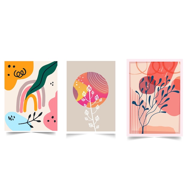 Conjunto de carteles de estilo groovy psicodélico con ojos de corazón y mano Carteles groovy brillantes de los años 70