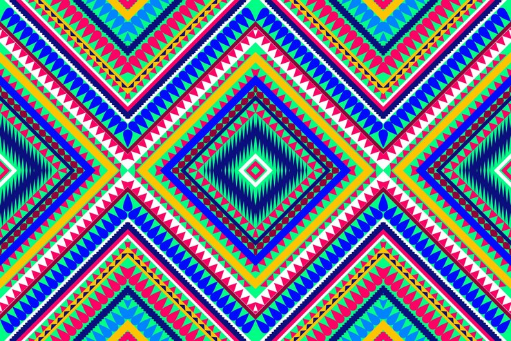 Vector conjunto de carteles étnicos tribales antigua tribu azteca artes murales verde amarillo rosa azul mexicano