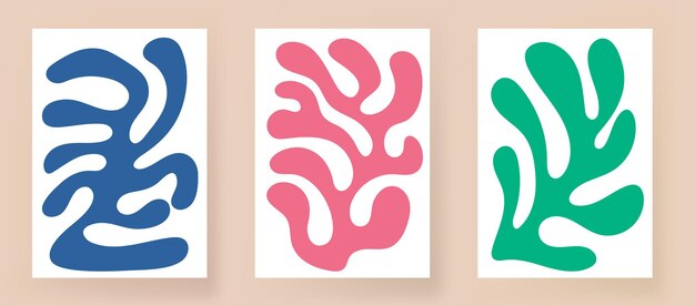 Conjunto de carteles minimalistas abstractos de arte de pared