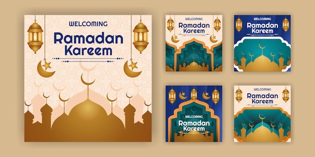 Un conjunto de carteles para ramadán y otros eventos.