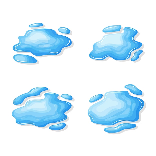 Conjunto de charcos, vector.