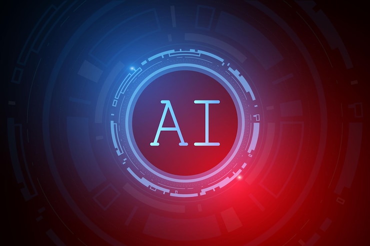 Vector conjunto de chips de inteligencia artificial ai en placa de circuito concepto de tecnología futurista