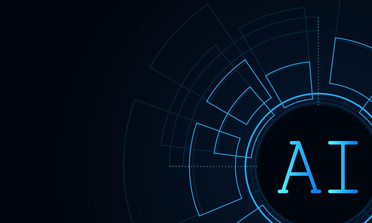 Vector conjunto de chips de inteligencia artificial ai en placa de circuito concepto de tecnología futurista