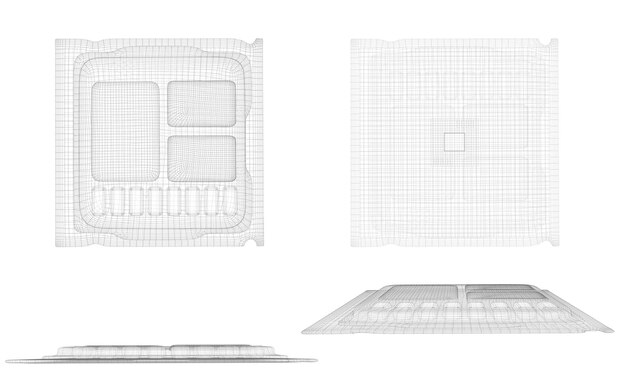 Conjunto de chips de vector 3D para computadora