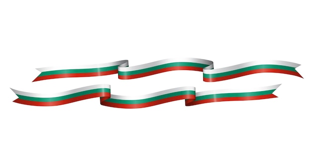 conjunto de cinta de bandera con los colores de Bulgaria para la decoración de la celebración del día de la independencia
