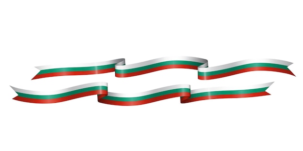 Vector conjunto de cinta de bandera con los colores de bulgaria para la decoración de la celebración del día de la independencia