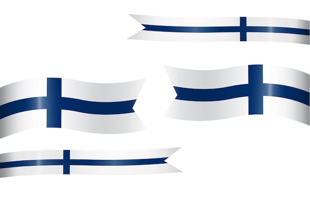 conjunto de cinta de bandera con los colores de Finlandia para la decoración de la celebración del día de la independencia