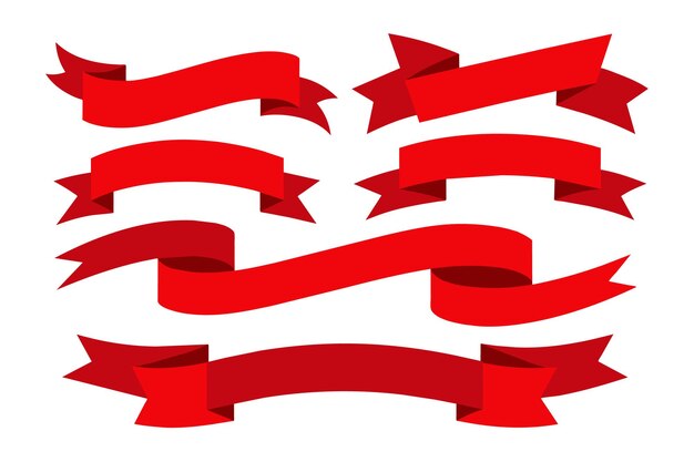 un conjunto de cintas adhesivas de bandera roja