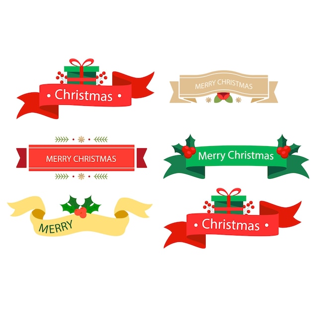 Conjunto de cintas Colección plana vectorial