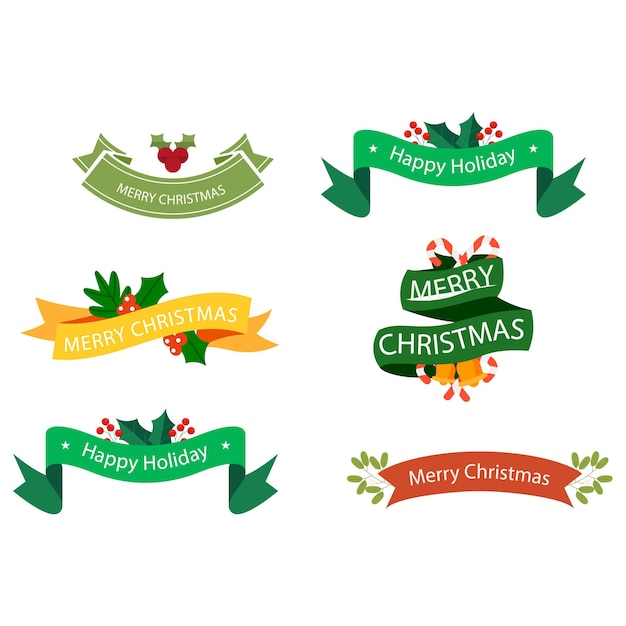 Conjunto de cintas Colección plana vectorial
