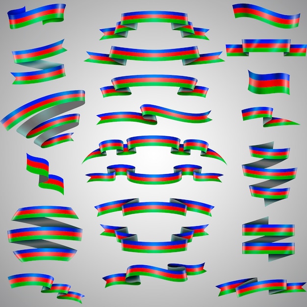 conjunto de cintas decorativas vectoriales