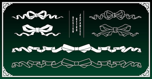 Un conjunto de cintas de diseño retro.