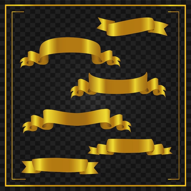 Conjunto de cintas de oro.