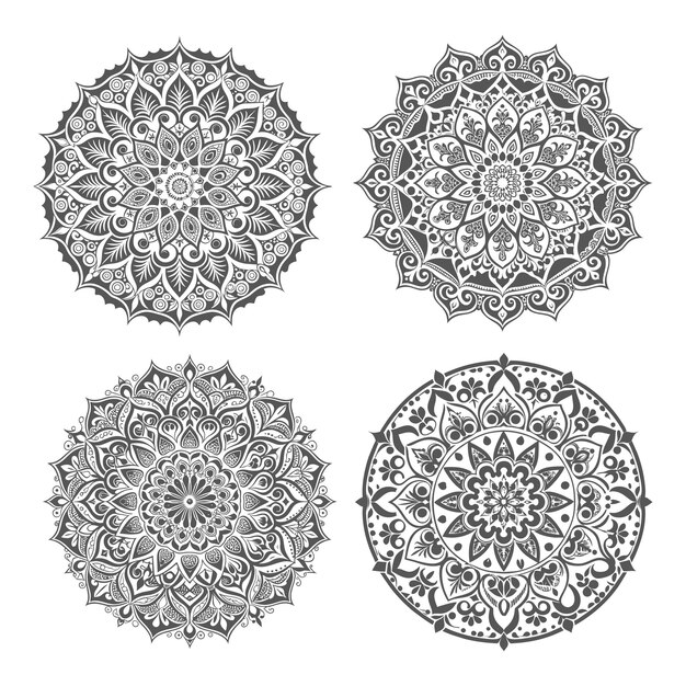 un conjunto de círculos con un diseño que dice mandalas