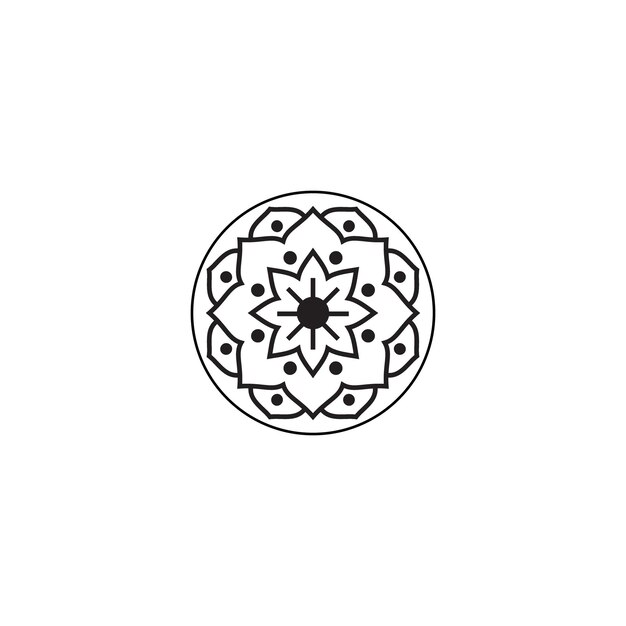conjunto de círculos de mandala dibujados a mano meditación