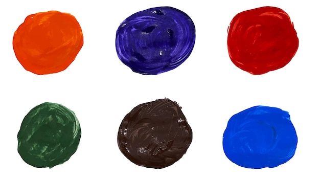 Conjunto de círculos de pintura de colores