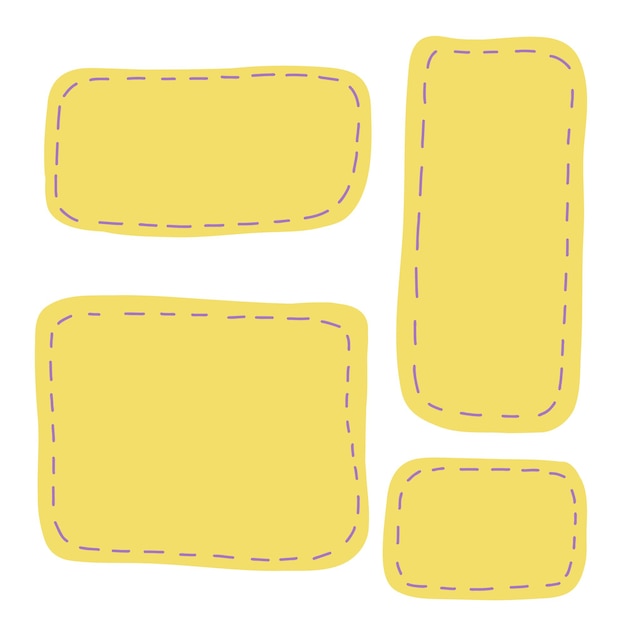 Conjunto de citas bonitas dibujadas a mano cuadros de texto de Doodle conjunto de plantillas en blanco burbujas de habla vacías vector