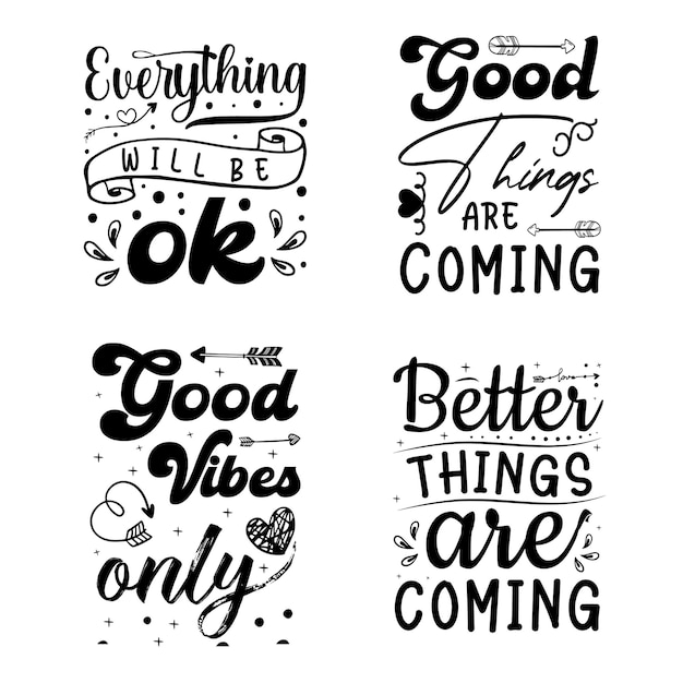 Conjunto de citas de motivación