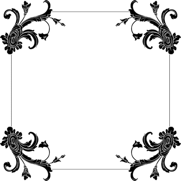 Conjunto clásico barroco de elementos vintage para el diseño. Elemento de diseño decorativo de caligrafía de filigrana.