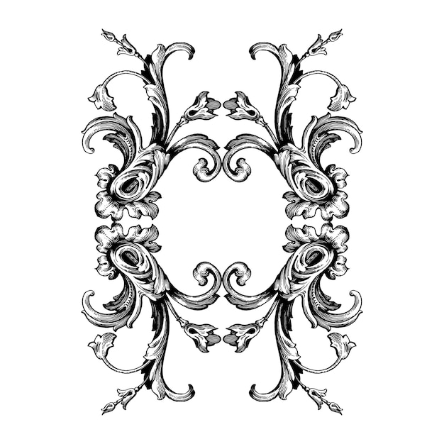 Conjunto clásico barroco de elementos vintage para el diseño. Elemento de diseño decorativo de caligrafía de filigrana.