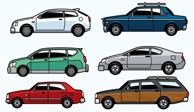 Conjunto de coches de ciudad