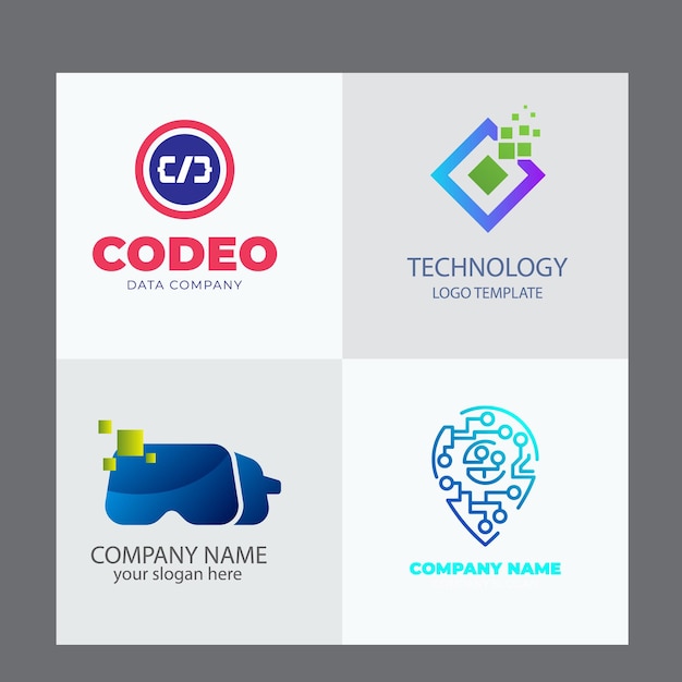 Conjunto de código Boost Diseño de logotipo vector concepto Rocket Código modelo de logotipo icono vector