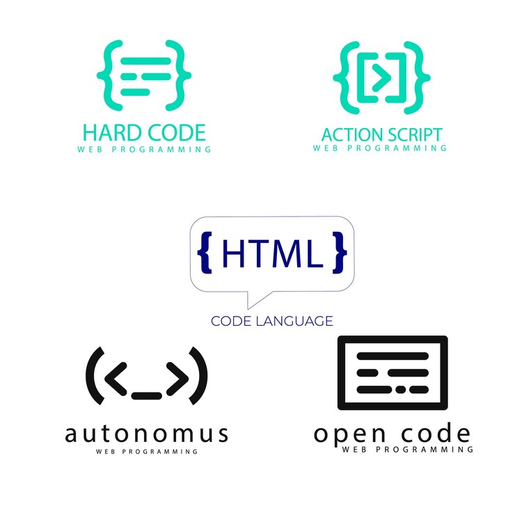 Vector conjunto de código boost logo diseña el concepto vectorial rocket code icona de plantilla de logotipo