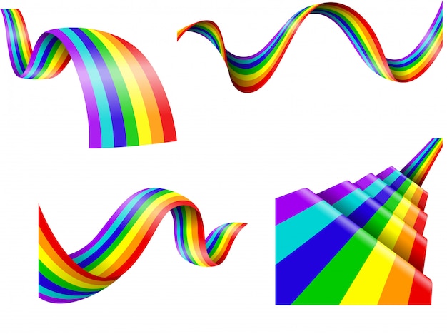 Vector conjunto de colección de arco iris