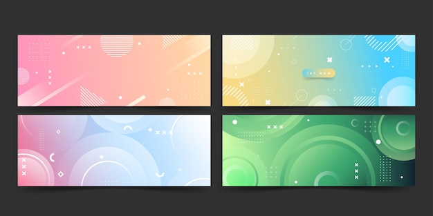 conjunto de colección de banner de fondo abstracto eps 10