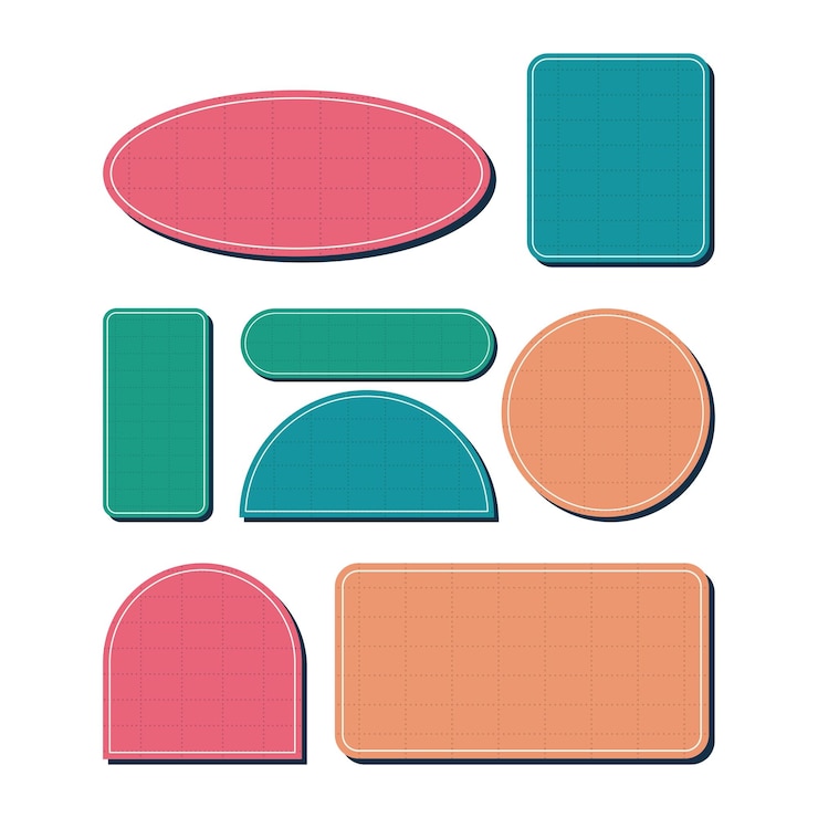 Vector conjunto de colección de cuadros de texto retro