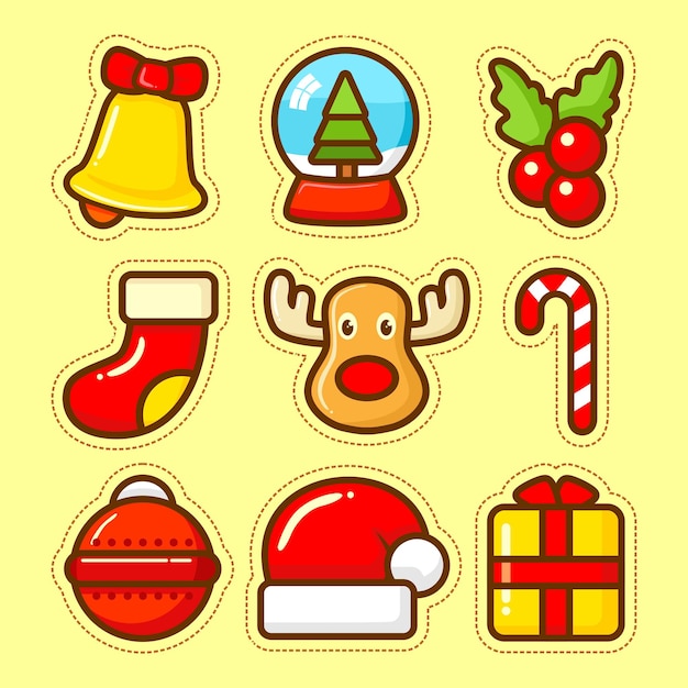 conjunto de colección de equipos navideños