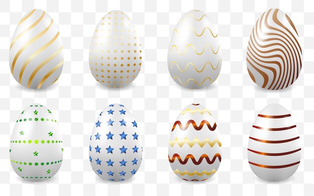 Conjunto de colección de huevos de pascua sin ilustración backgroundvector