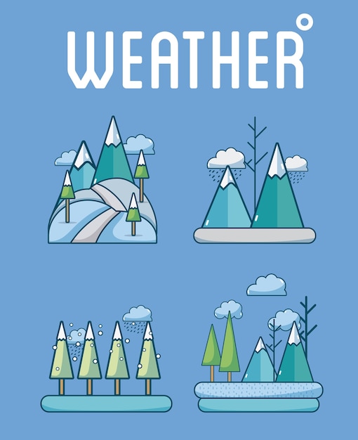 Conjunto de colección de iconos del clima