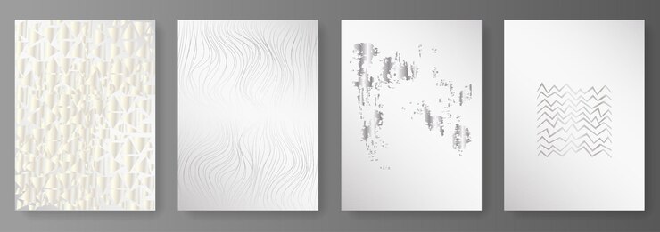Vector conjunto de colección de ilustración vectorial fondo abstracto de plata de moda de lujo