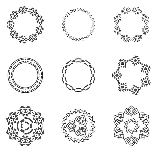 Conjunto de colección de marcos de moda formas geométricas inconformista.