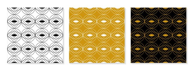 Conjunto de colección de patrones elegantes de diseño plano