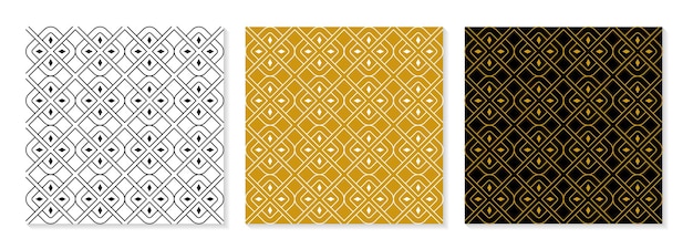 Conjunto de colección de patrones elegantes de diseño plano