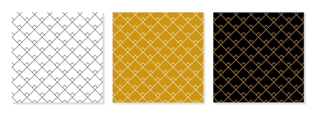 Conjunto de colección de patrones elegantes de diseño plano
