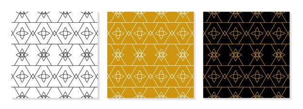 Conjunto de colección de patrones elegantes de diseño plano