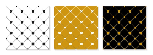 Conjunto de colección de patrones elegantes de diseño plano