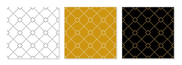 Conjunto de colección de patrones elegantes de diseño plano
