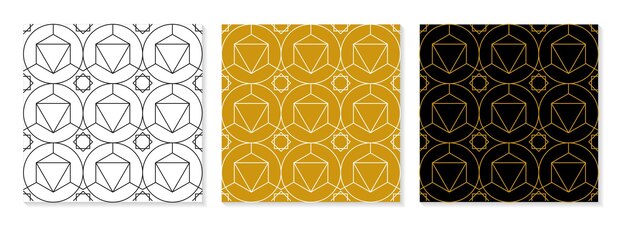 Conjunto de colección de patrones elegantes de diseño plano