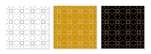Conjunto de colección de patrones elegantes de diseño plano