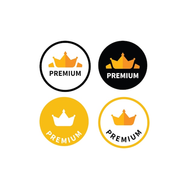 Vector conjunto de colección de usuarios de pegatinas de insignias premium