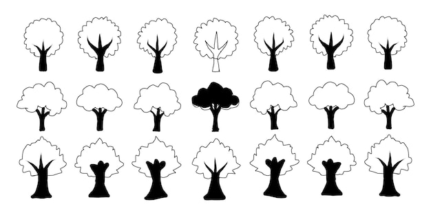 conjunto de colecciones de árboles vectoriales